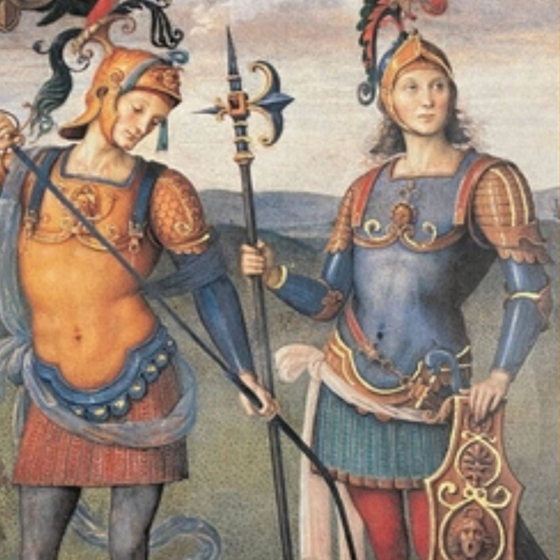shop Pietro Perugino, Eroi dell'antichità (tavola, particolare)