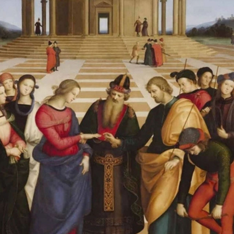 shop Raffaello Sanzio, Lo Sposalizio della Vergine (affresco)