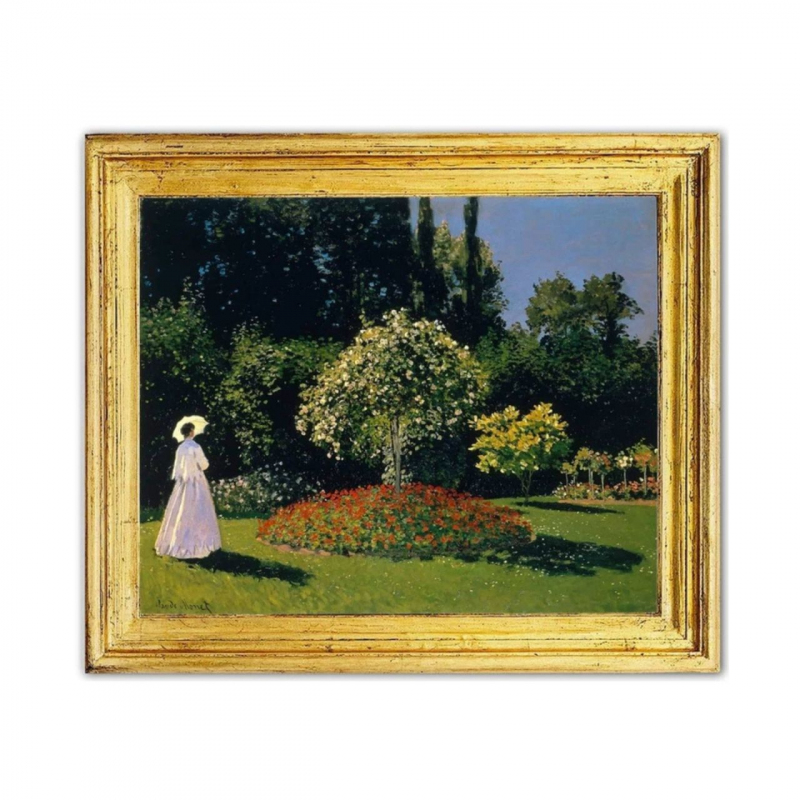shop Claude Monet, Lady in the Garden at Sainte-Adresse (panel)