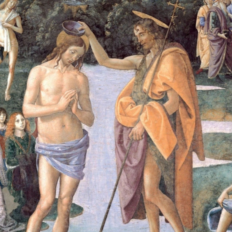 shop Pietro Perugino, Battesimo di Cristo (affresco)