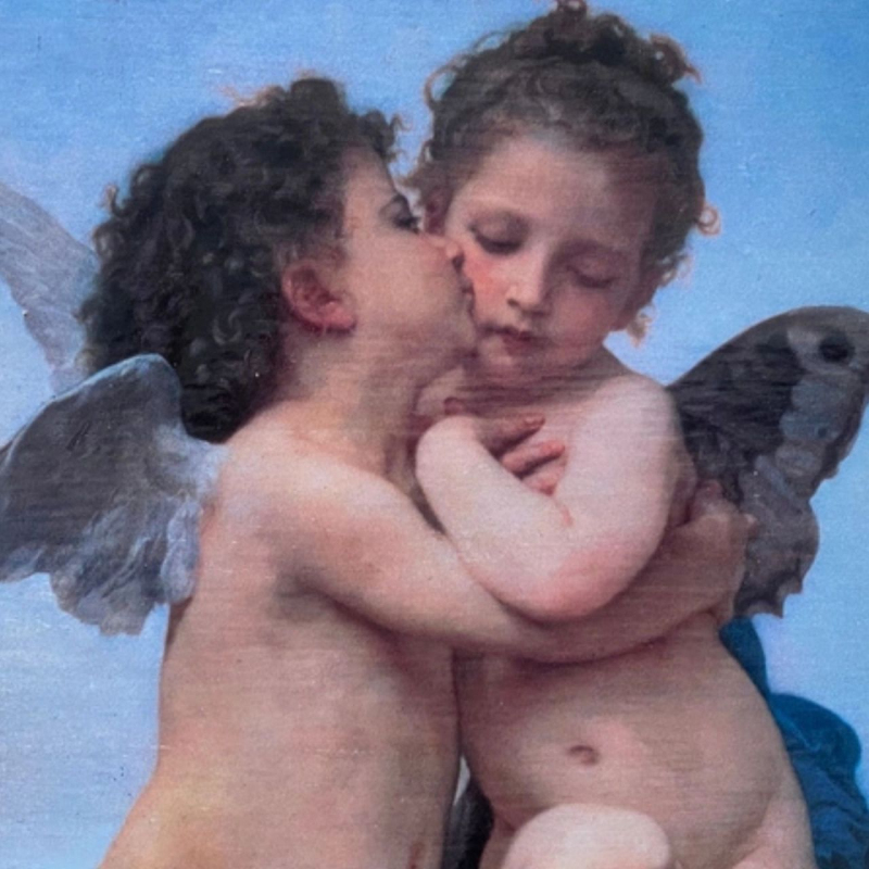 shop William Bouguereau, Amore e Psiche (tavola, particolare)