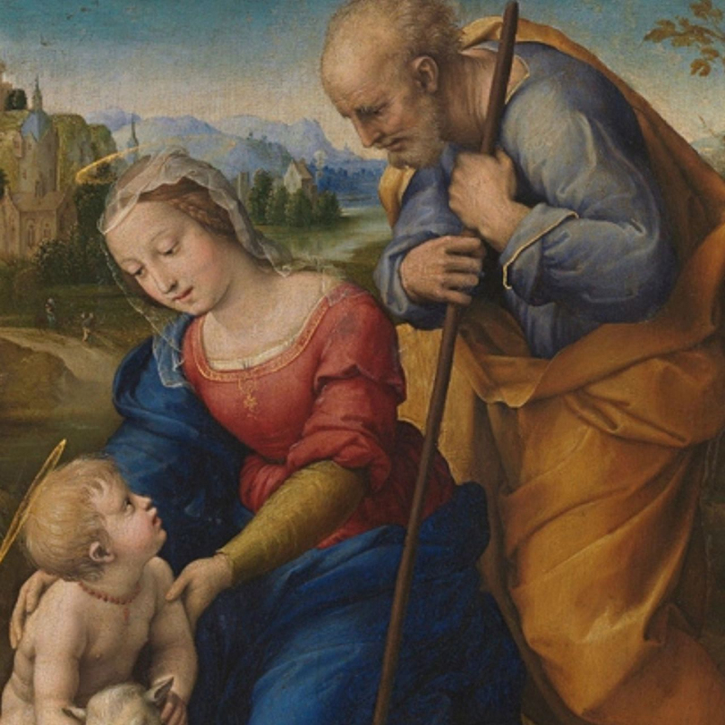 shop Raffaello, Sacra Famiglia con Agnello (affresco)
