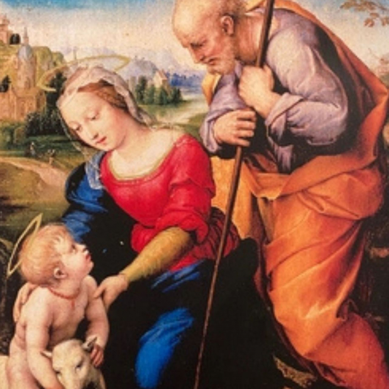shop Raphael, Holy Family with Lamb (panel)