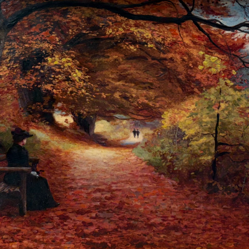 shop Hans Anderson Brendekilde, Sentiero boschivo (tela)