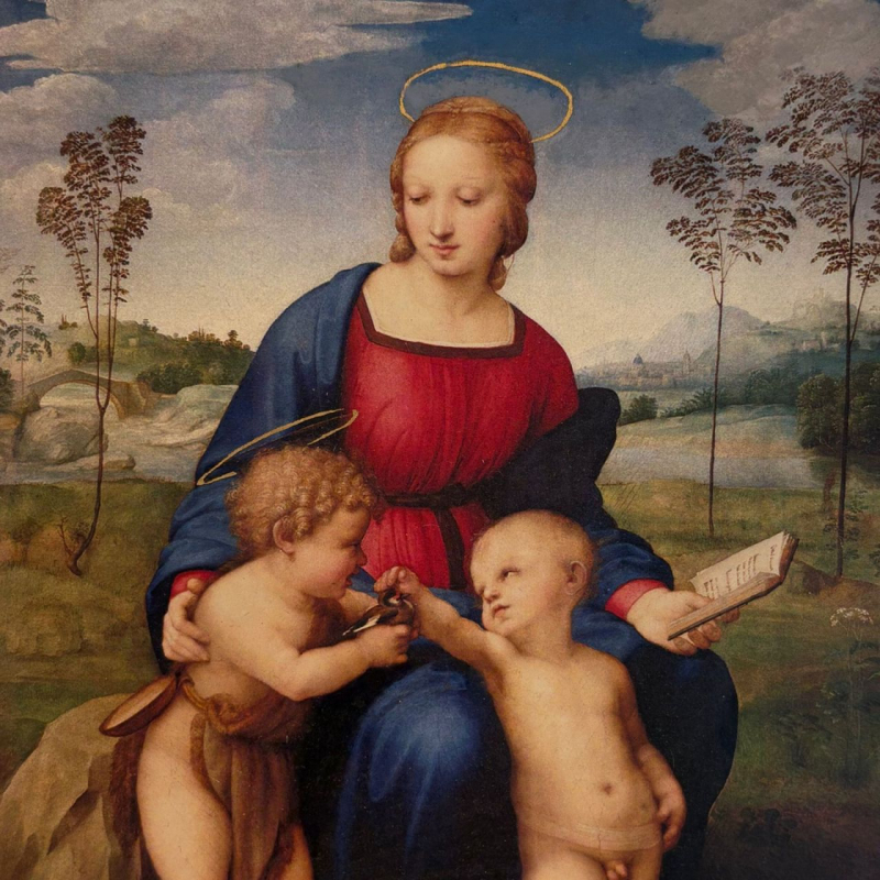 shop Raffaello Sanzio, Madonna del Cardellino (affresco, opz. 1)